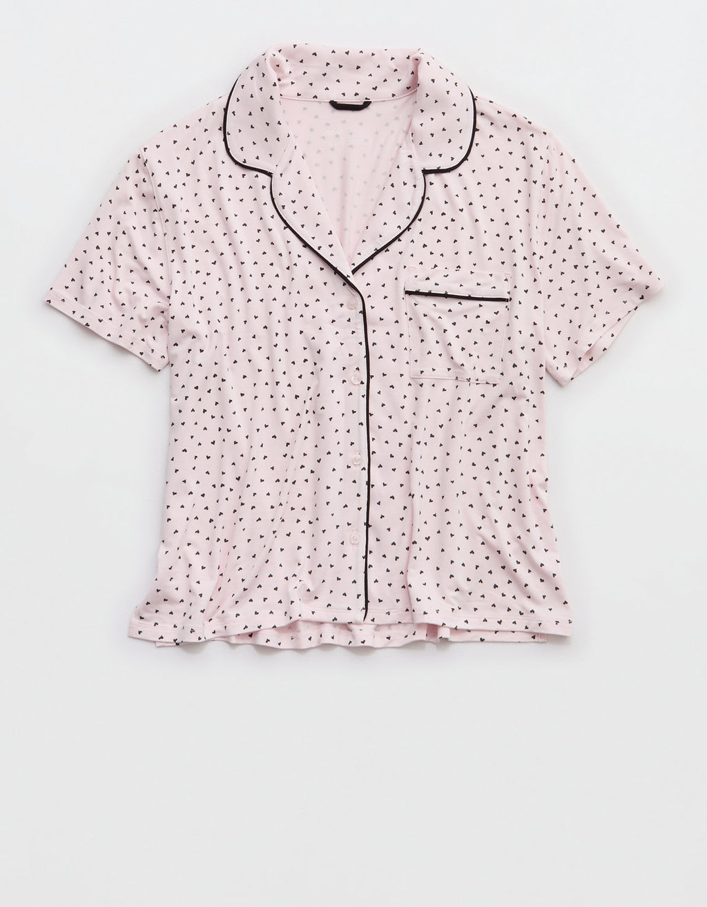 Camiseta de Pijama Manga Corta Real Soft By Aerie - Gris 2782_1416_005_f