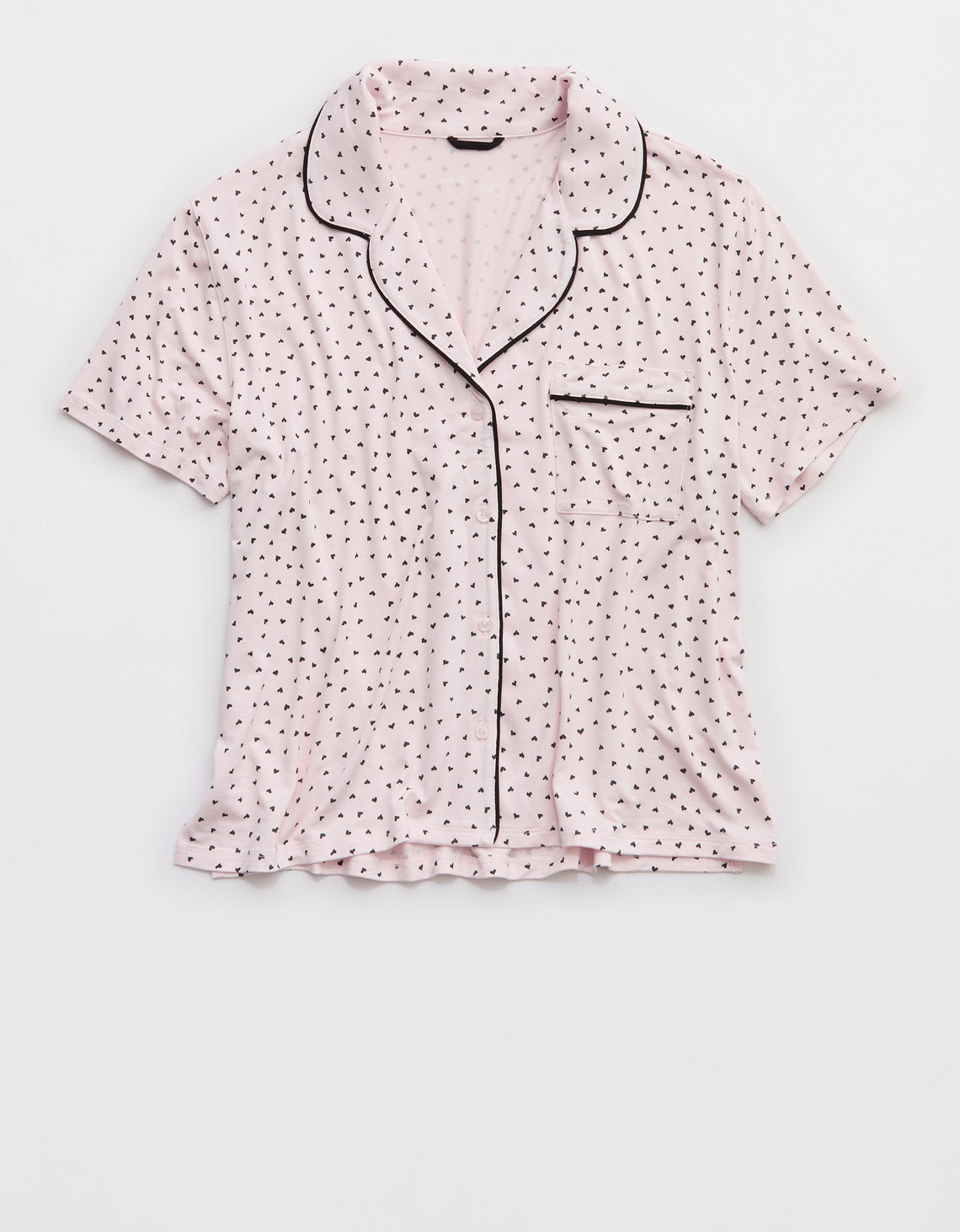 Camiseta de Pijama Manga Corta Real Soft By Aerie - Gris 2782_1416_005_f