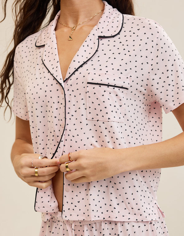 Camiseta de Pijama Manga Corta Real Soft By Aerie - Gris