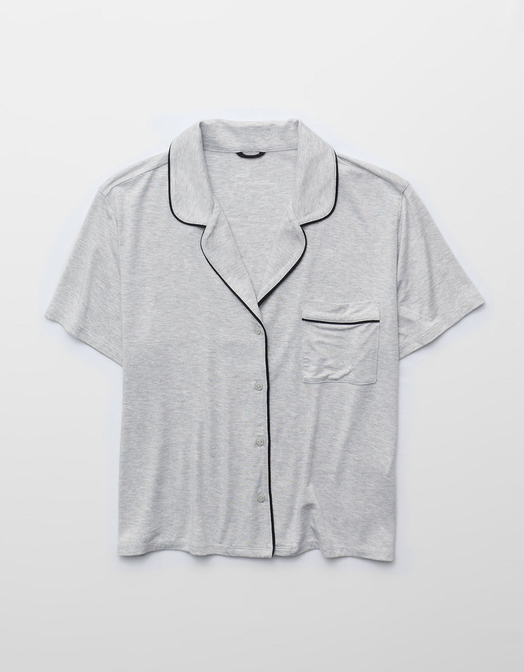 Camiseta de Pijama Manga Corta Real Soft By Aerie - Gris 2782_1416_012_f