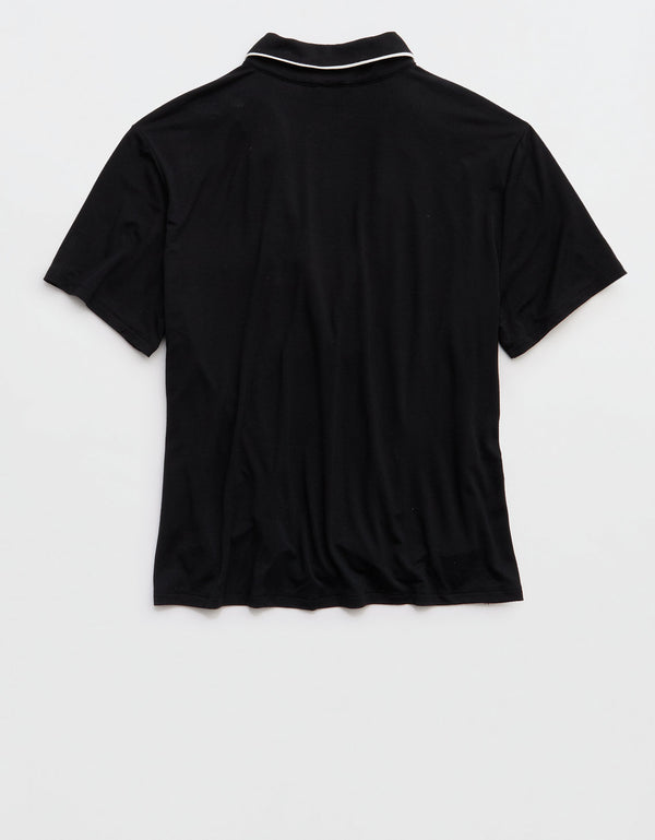 Camiseta de Pijama Manga Corta Real Soft By Aerie - Negro