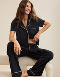 Camiseta de Pijama Manga Corta Real Soft By Aerie - Negro 2782_1416_073_of