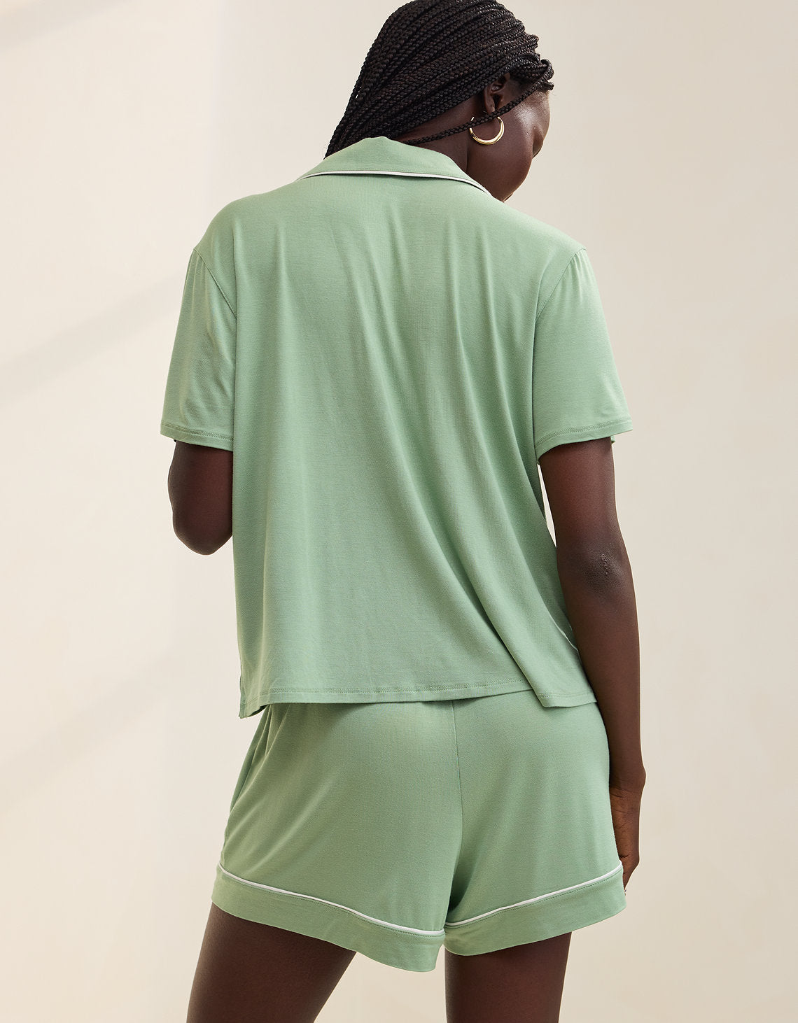 Camiseta de Pijama Manga Corta Real Soft By Aerie - Verde 2782_1416_308_ob