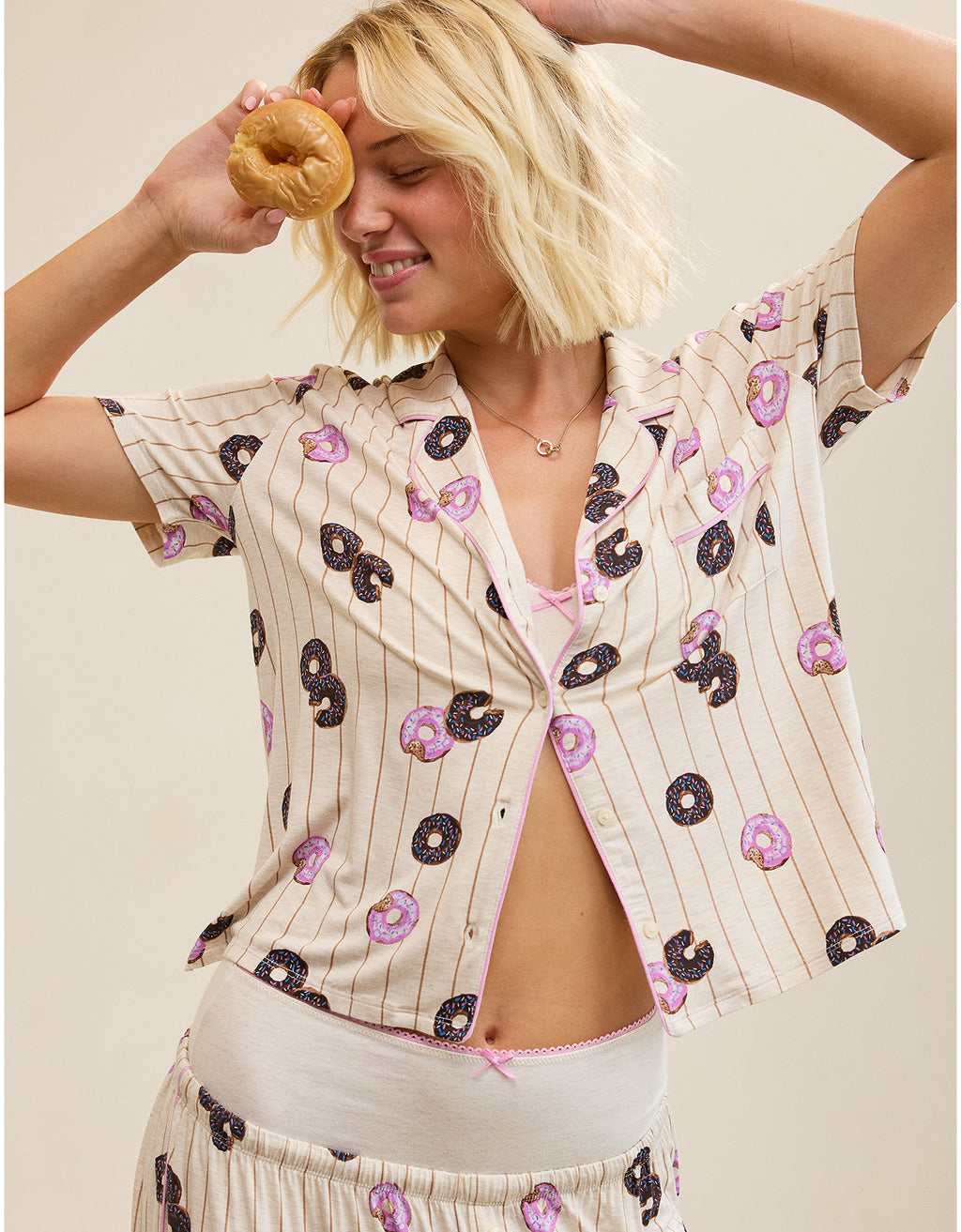 Camiseta de Pijama Manga Corta Real Soft By Aerie - Generico 2782_1416_505_of