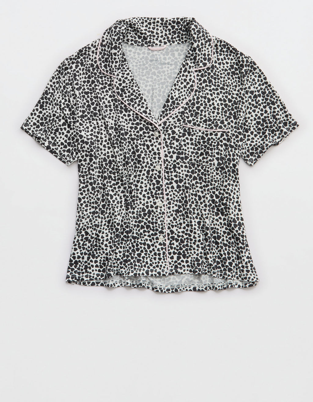 Camiseta de Pijama Manga Corta Real Soft By Aerie - Rosa 2782_1416_602_f
