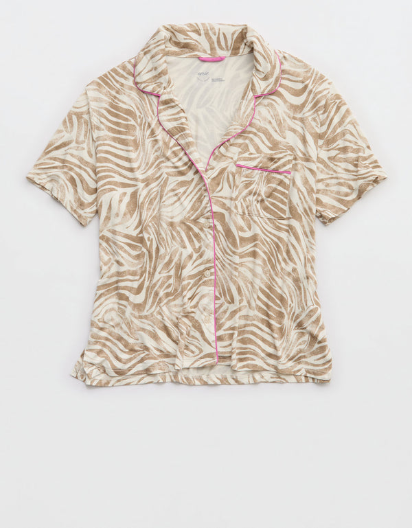 Camiseta de Pijama Manga Corta Real Soft By Aerie - Generico