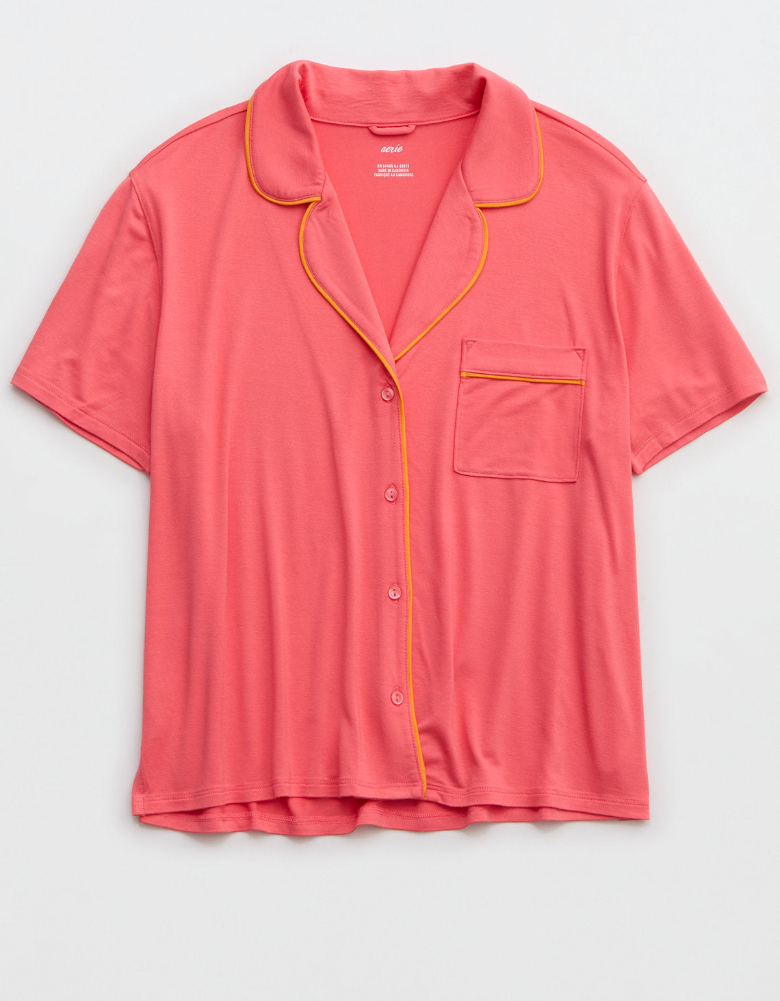 Camiseta de Pijama Manga Corta Real Soft By Aerie - Rosa 2782_1416_619_f