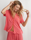 Camiseta de Pijama Manga Corta Real Soft By Aerie - Rosa 2782_1416_619_of
