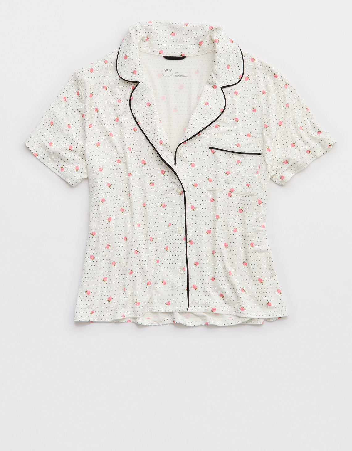 Camiseta de Pijama Manga Corta Real Soft By Aerie - Rosa 2782_1416_743_f