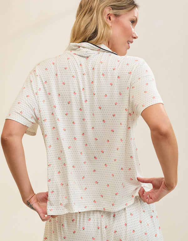 Camiseta de Pijama Manga Corta Real Soft By Aerie - Rosa