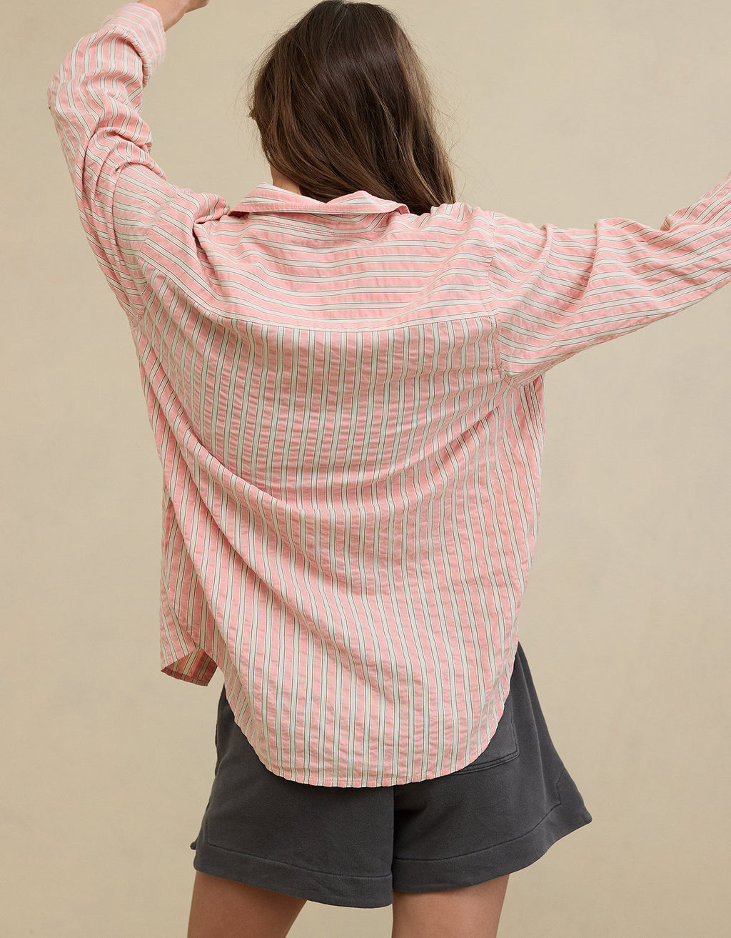 Camisa de pijama Aerie de rayas manga larga para mujer - Rojo 2782_1472_684_ob