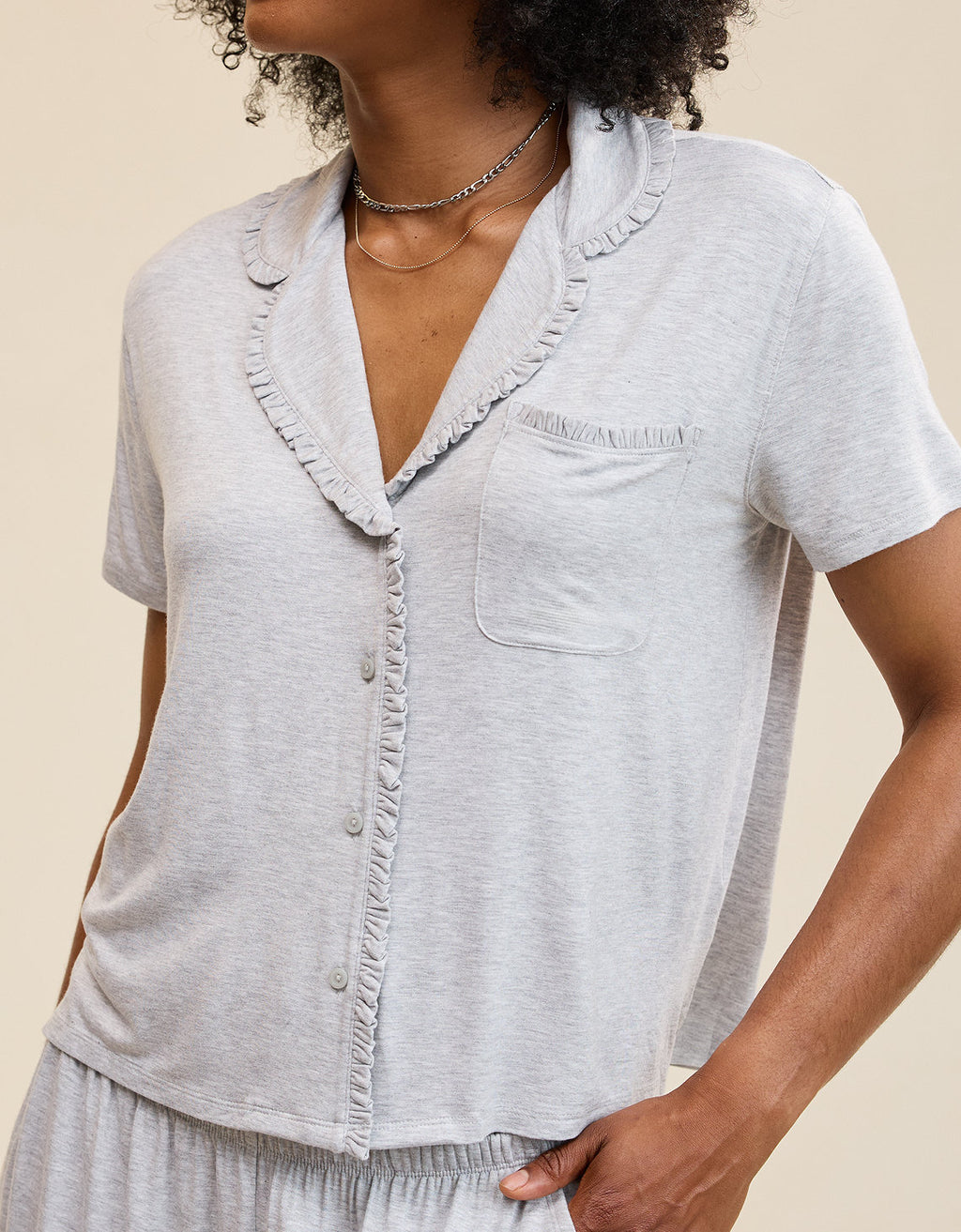 Camisa de Pijama Aerie - Gris 2782_1853_012_of