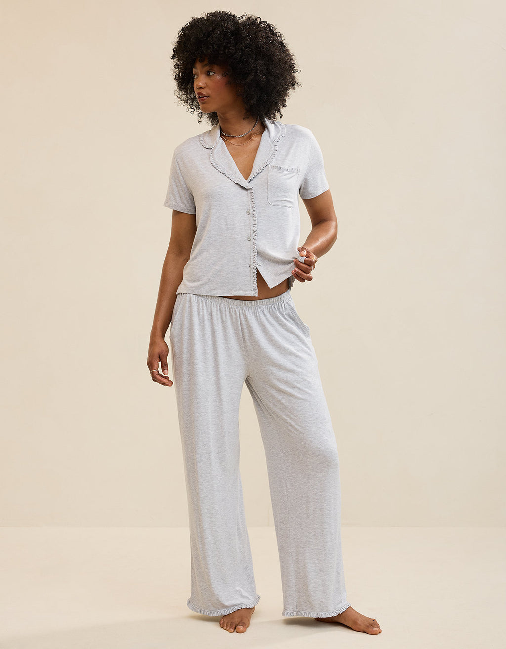 Camisa de Pijama Aerie - Gris 2782_1853_012_os