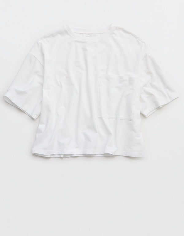 Camiseta de pijama de manga corta Aerie Dream Jersey - Blanco