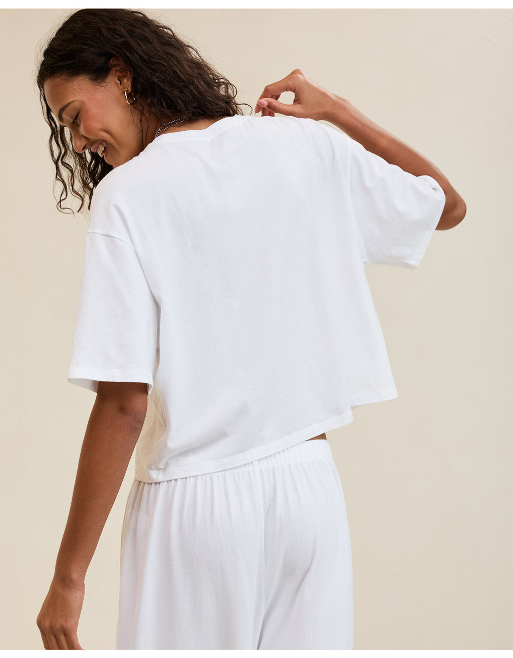 Camiseta de pijama de manga corta Aerie Dream Jersey - Blanco 2782_2097_100_ob