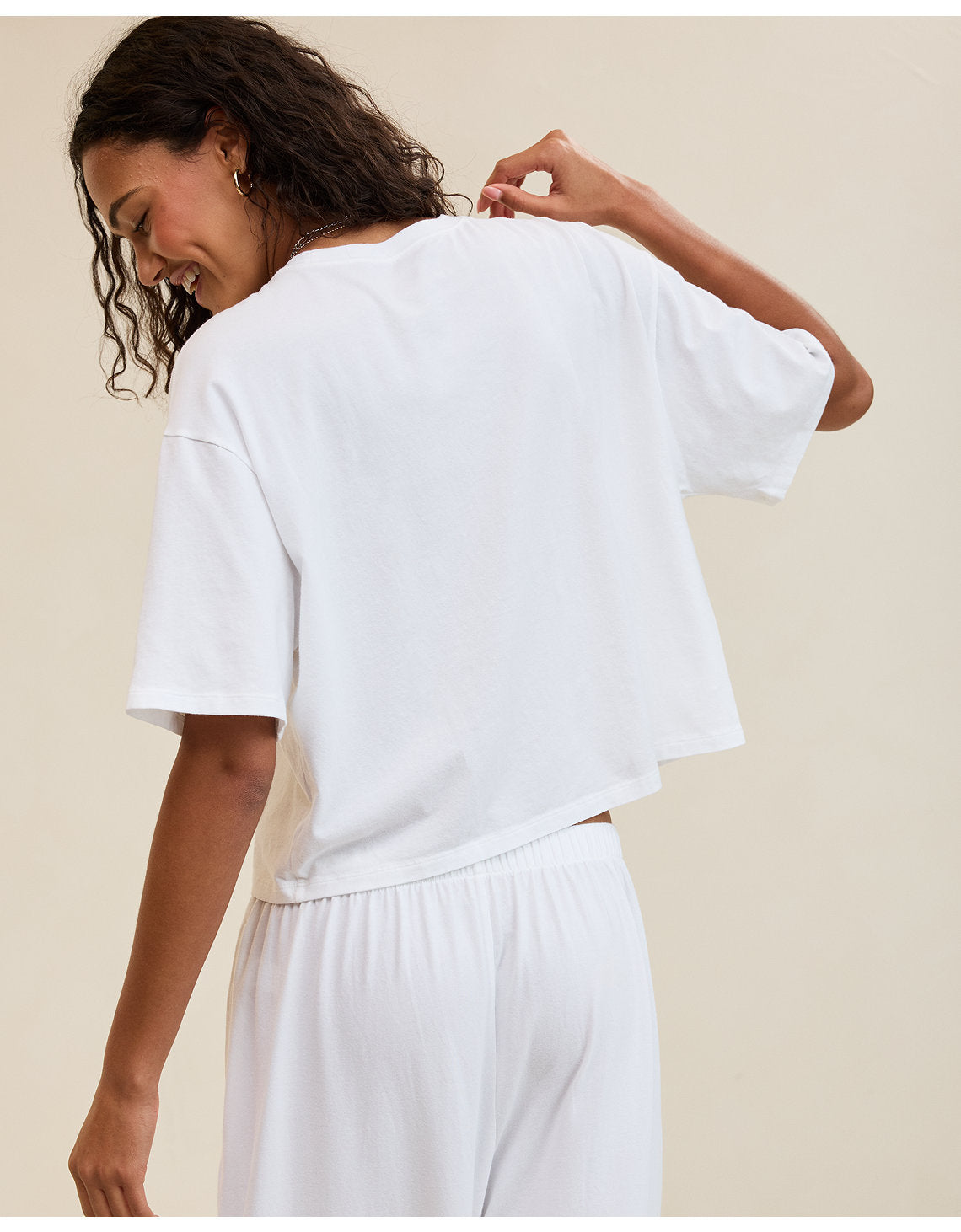 Camiseta de pijama de manga corta Aerie Dream Jersey - Blanco 2782_2097_100_ob