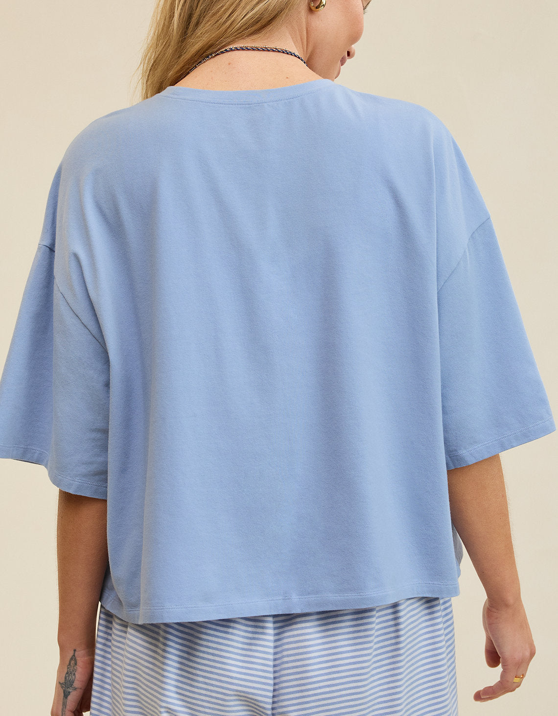Camiseta de pijama de manga corta Aerie Dream Jersey - Azul 2782_2097_412_ob