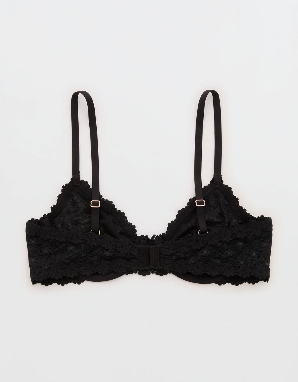 Bra Show Off Daisy Mesh sin relleno By Aerie - Negro 2791_5331_073_b