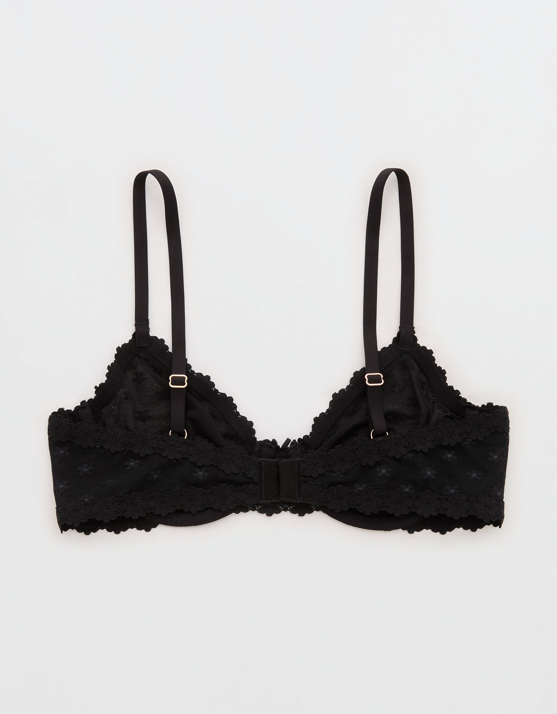 Bra Show Off Daisy Mesh sin relleno By Aerie - Negro 2791_5331_073_b