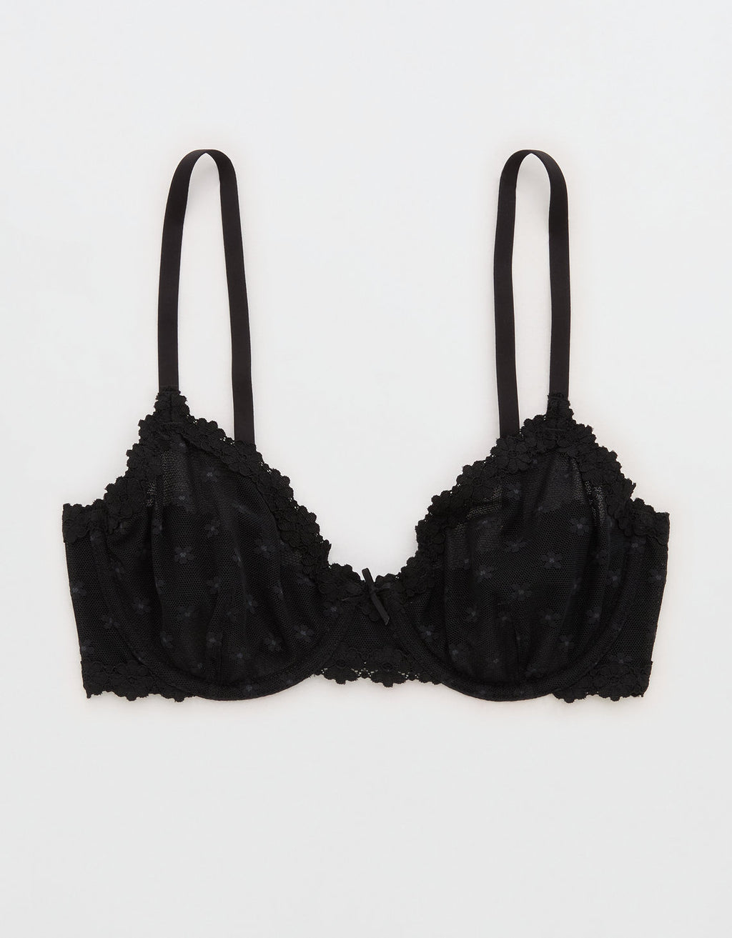 Bra Show Off Daisy Mesh sin relleno By Aerie - Negro 2791_5331_073_f