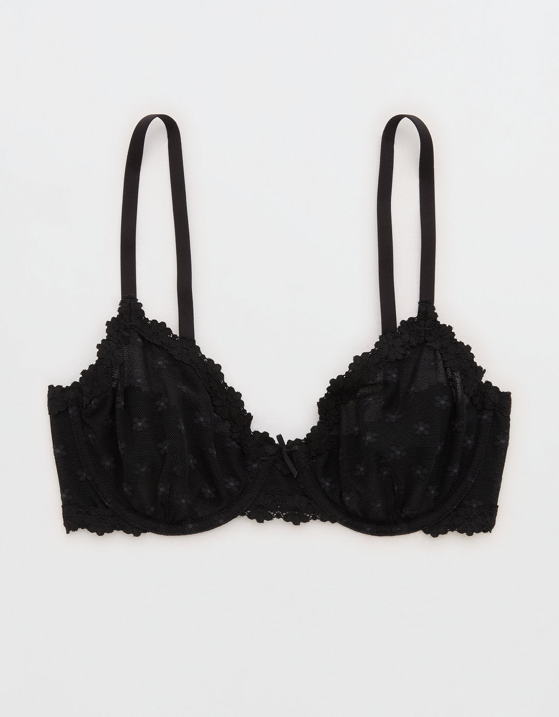 Bra Show Off Daisy Mesh sin relleno By Aerie - Negro 2791_5331_073_f