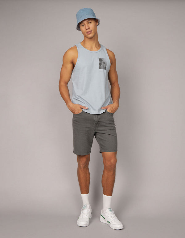 Bermuda Flex en Denim de 9 para Hombre - Gris