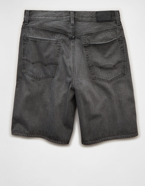 Short de mezclilla holgado Ae - Negro