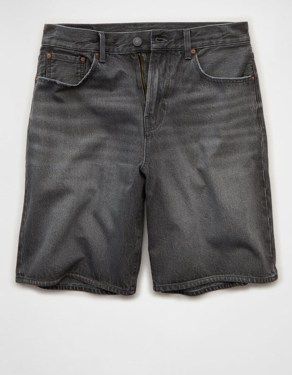 Short de mezclilla holgado Ae - Negro