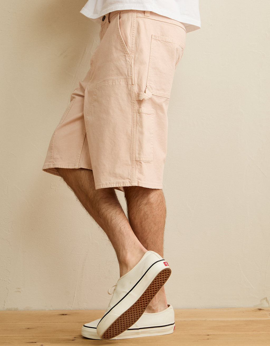 Shorts de mezclilla anchos estilo carpintero. - Rosa 3131_8214_615_d2