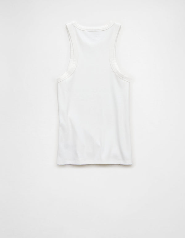 Blusa AE cuello redondo sin mangas para mujer - Blanco