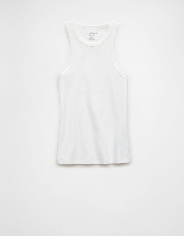 Blusa AE cuello redondo sin mangas para mujer - Blanco