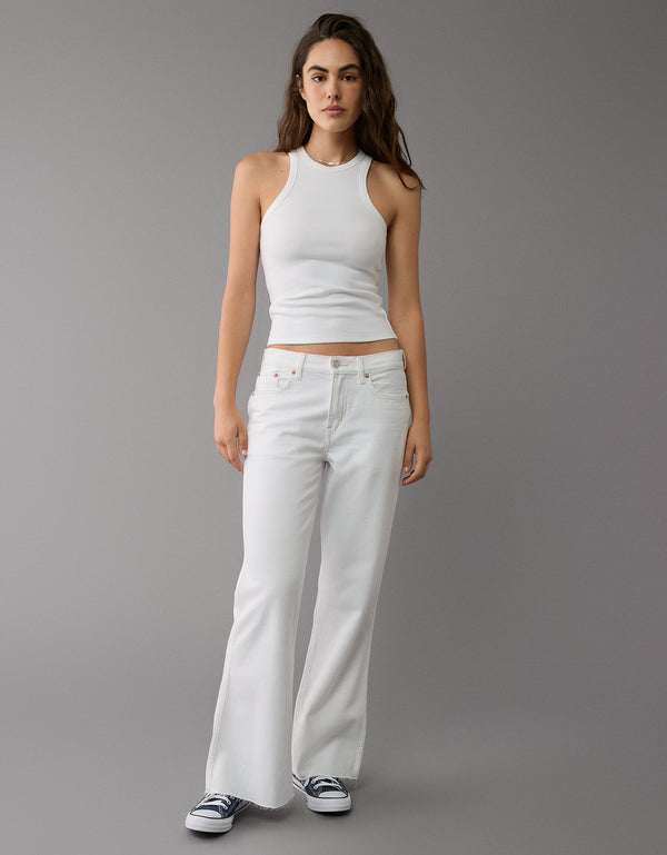 Blusa AE cuello redondo sin mangas para mujer - Blanco