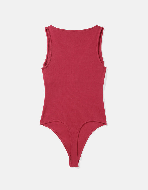 AE Main Squeeze Body con Escote V y Frente Envolvente - Rojo