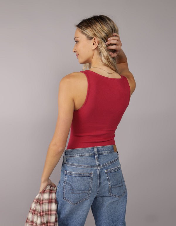 AE Main Squeeze Body con Escote V y Frente Envolvente - Rojo