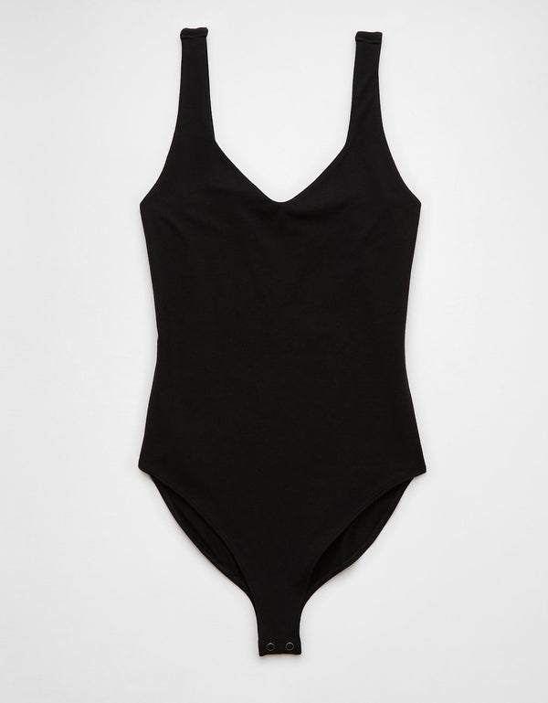 Body de cuello en V Ae - Negro