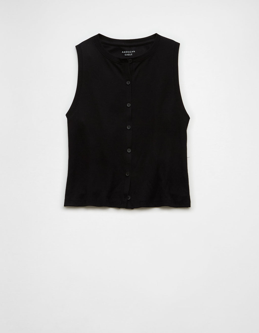 Tank top con botones de mujer AE - Negro 3171_6053_001_f