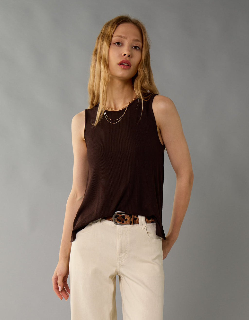 Tank Top Soft & Sexy Ae - Café 3171_6370_203_of