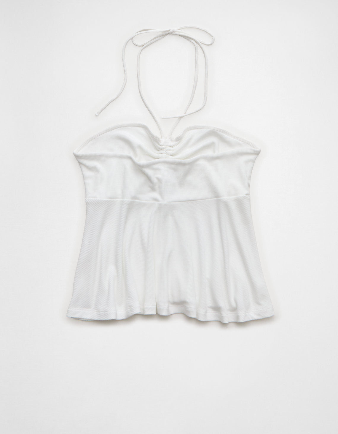 Top Babydoll Ajustado con Halter Suave y Sexy - Blanco 3171_6483_139_b