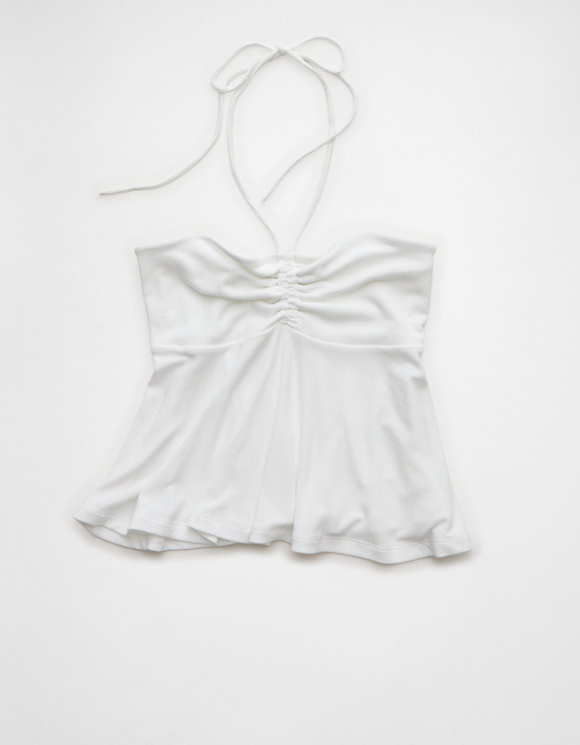 Top Babydoll Ajustado con Halter Suave y Sexy - Blanco 3171_6483_139_f