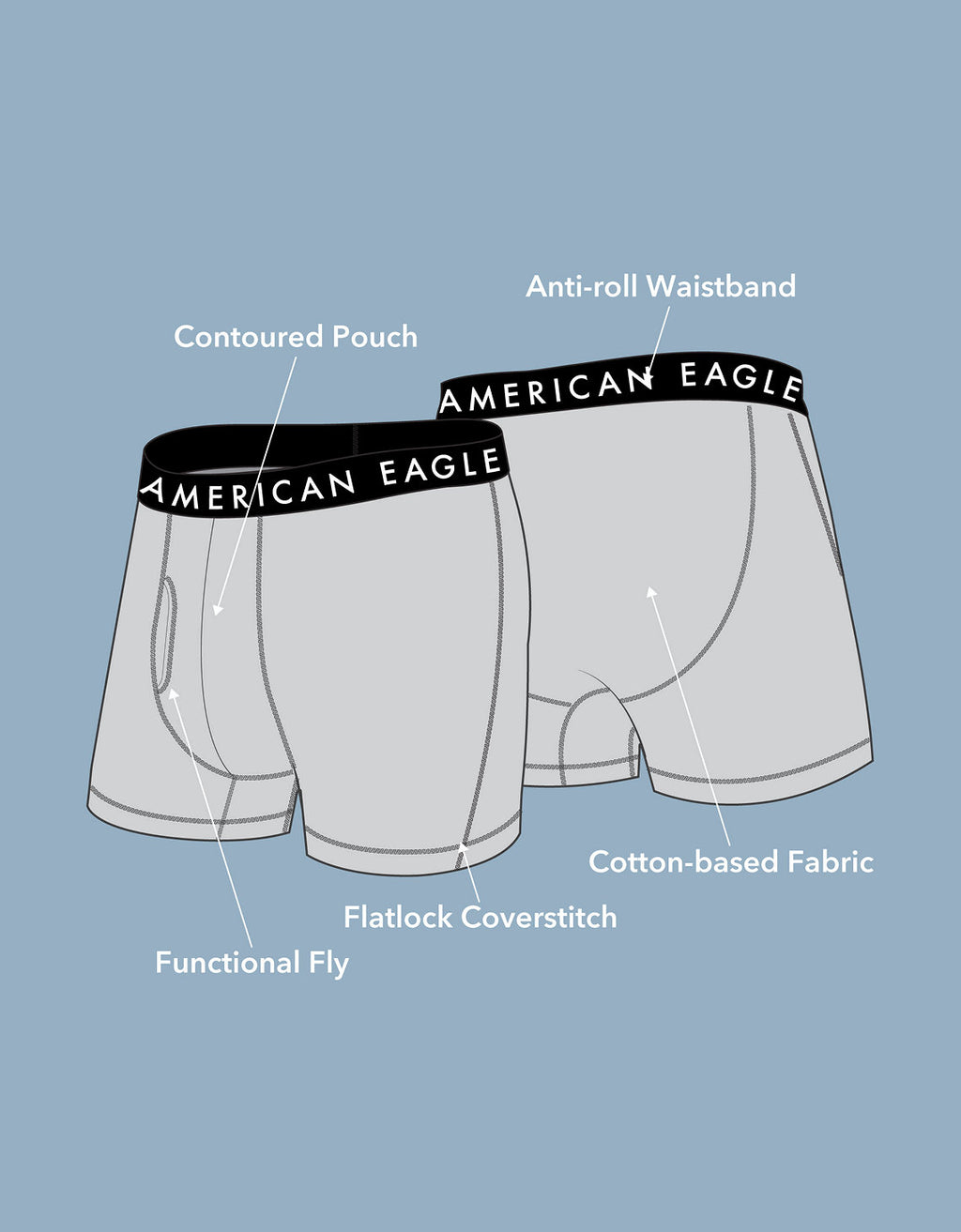 Pack de 3 calzoncillos AEO 4.5 Classic Boxer - Multicolor 3234_3733_900_d3