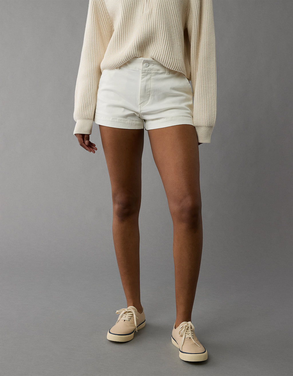 AE Short estilo Trouser Stretch Corto Cintura Alta - Blanco 3332_8261_100_of