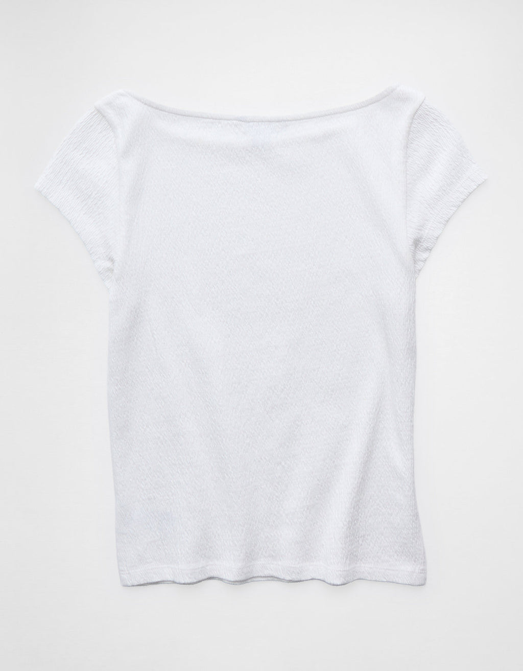 Camiseta Texturizada con Cuello en V - Blanco 3375_1823_139_b