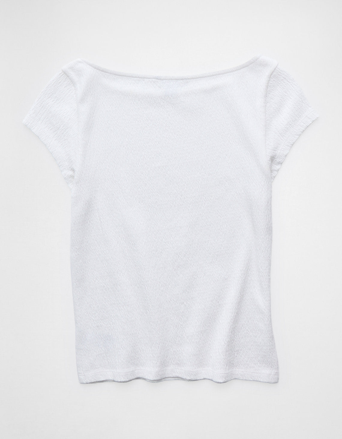 Camiseta Texturizada con Cuello en V - Blanco 3375_1823_139_b