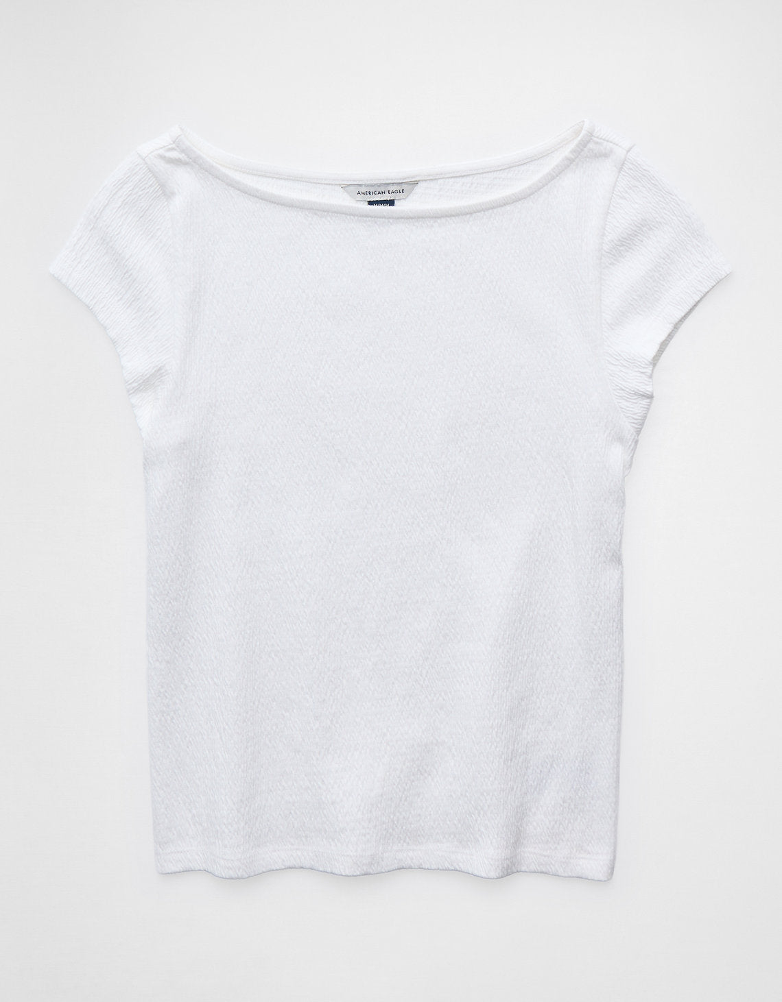 Camiseta Texturizada con Cuello en V - Blanco 3375_1823_139_f