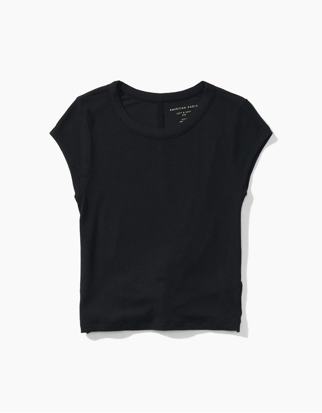 Camiseta AE Soft & Sexy con la parte de la espalda recogida - Negro 3375_8703_001_f