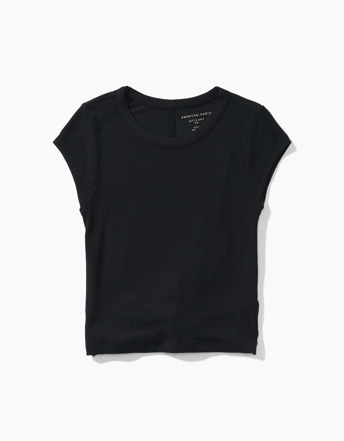 Camiseta AE Soft & Sexy con la parte de la espalda recogida - Negro 3375_8703_001_f