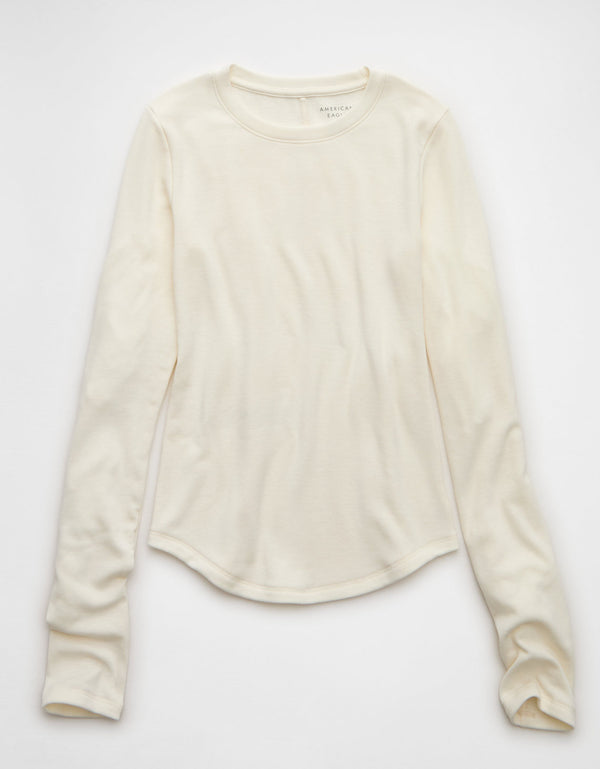 Camiseta de Manga Larga Tipo Henley Ae - Generico