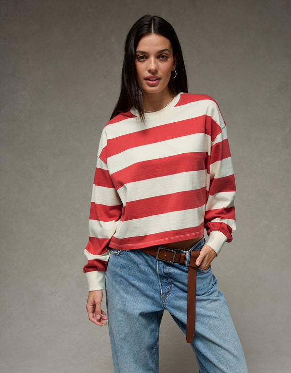 Camiseta de Manga abullonada Ae - Rojo