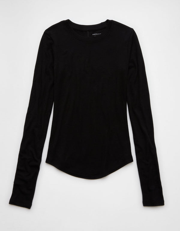 Camiseta Manga Larga Mujer AE - Negro