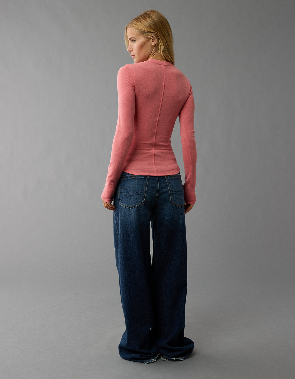 Camiseta Manga Larga Mujer AE - Rosa 3376_9727_199_ob